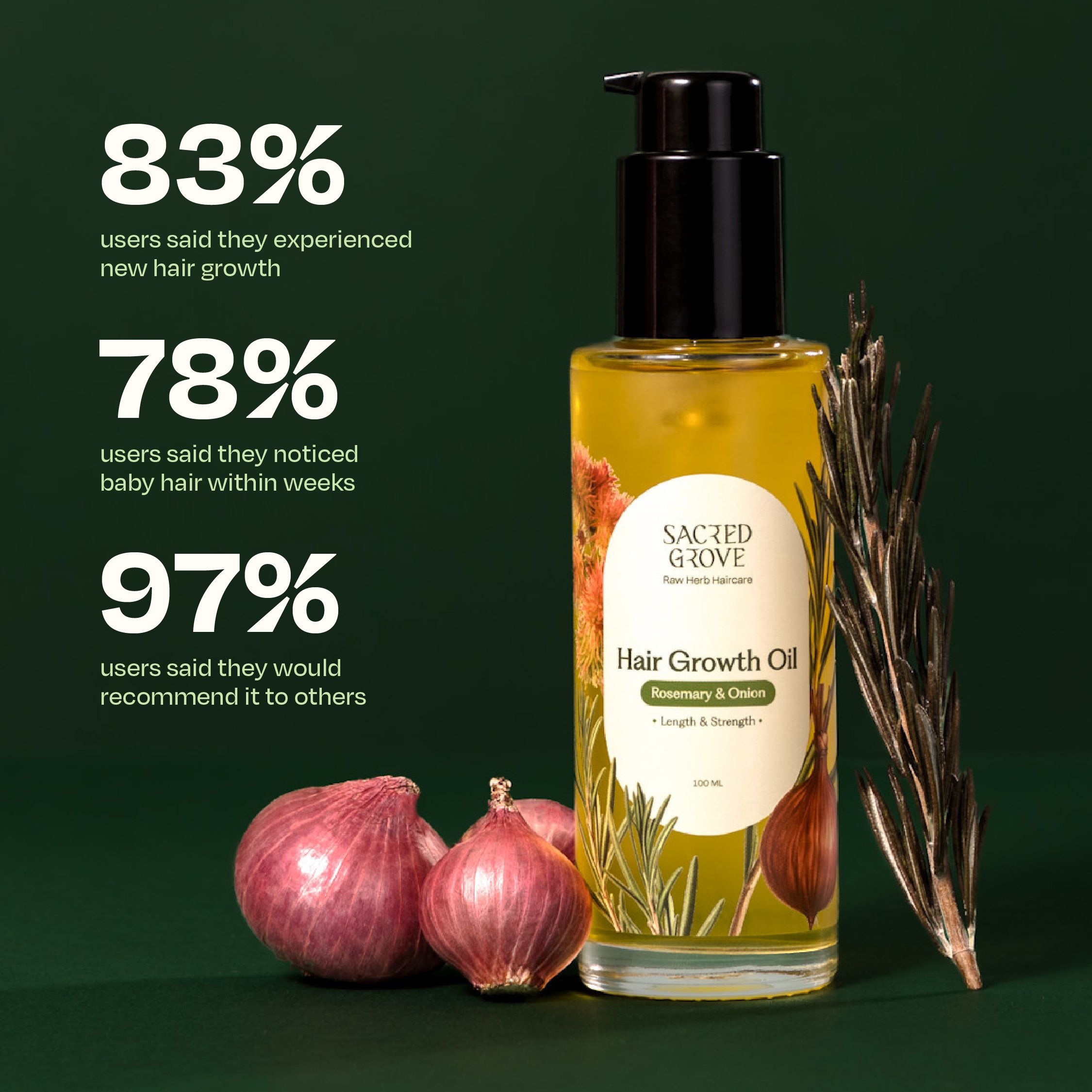 Sacred Grove Rosemary Leaves & Onion Hair Growth Oil