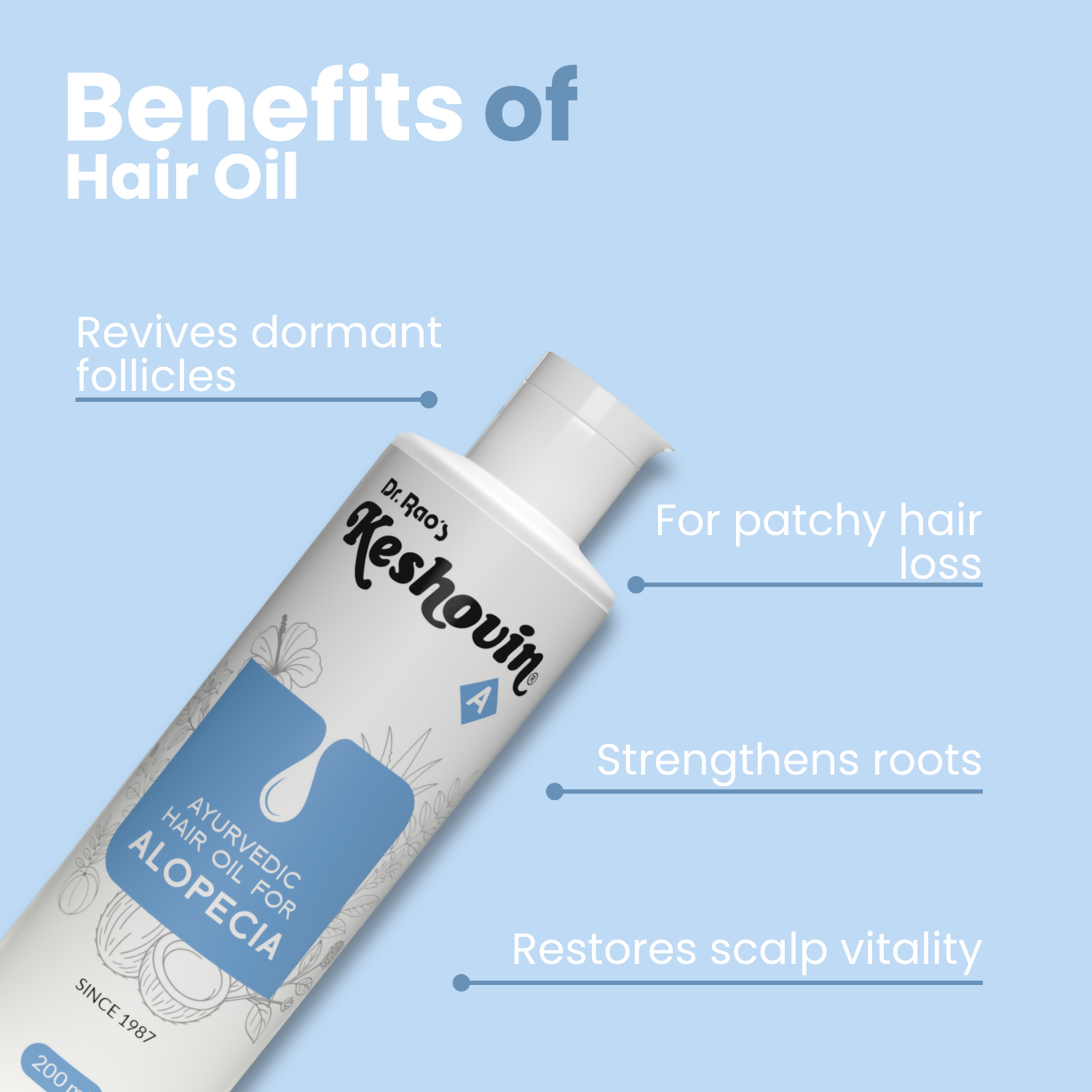 Dr. Rao's Keshovin -A Ayurvedic Hair Oil for Alopecia