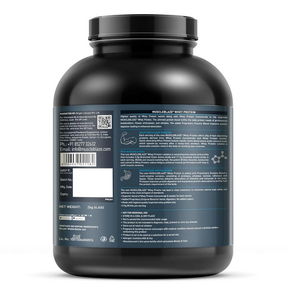 MuscleBlaze Whey Protein Richmilk Chocolate
