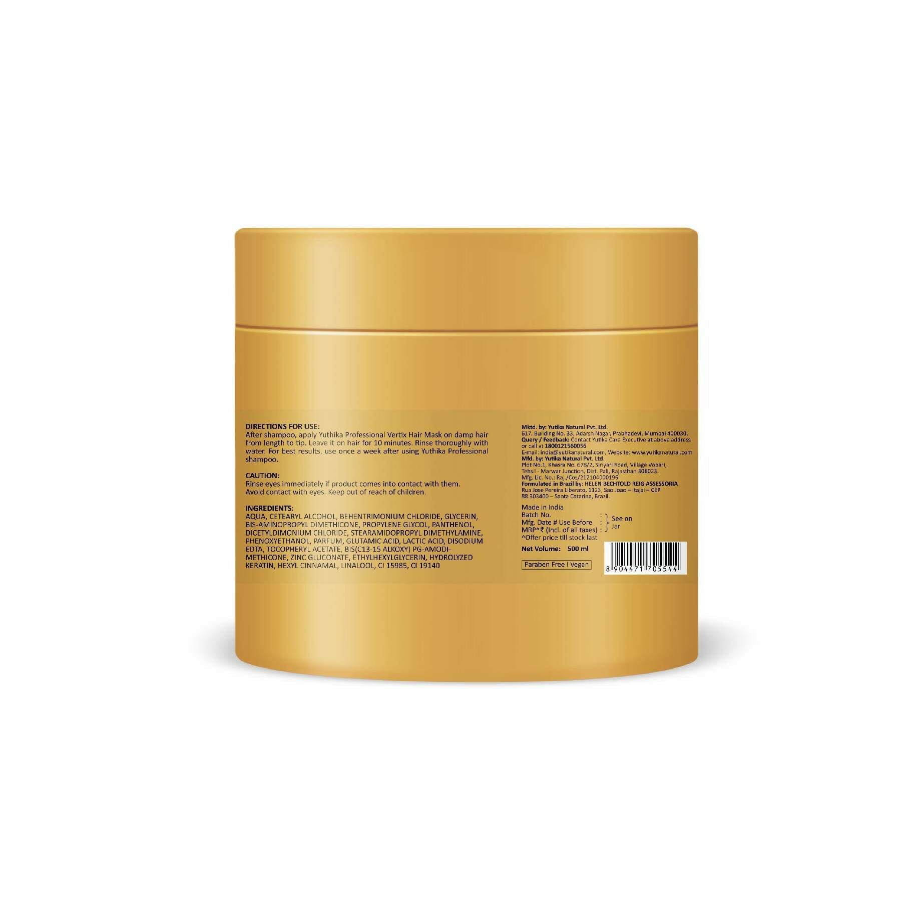 Yuthika Professional Vertix Hydrolyzed Keratin Hair Mask For Women & Men