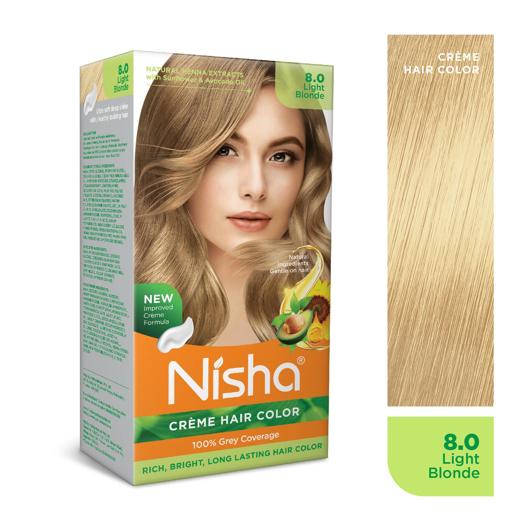 Nisha Creme Hair Color for Women - Light Blonde