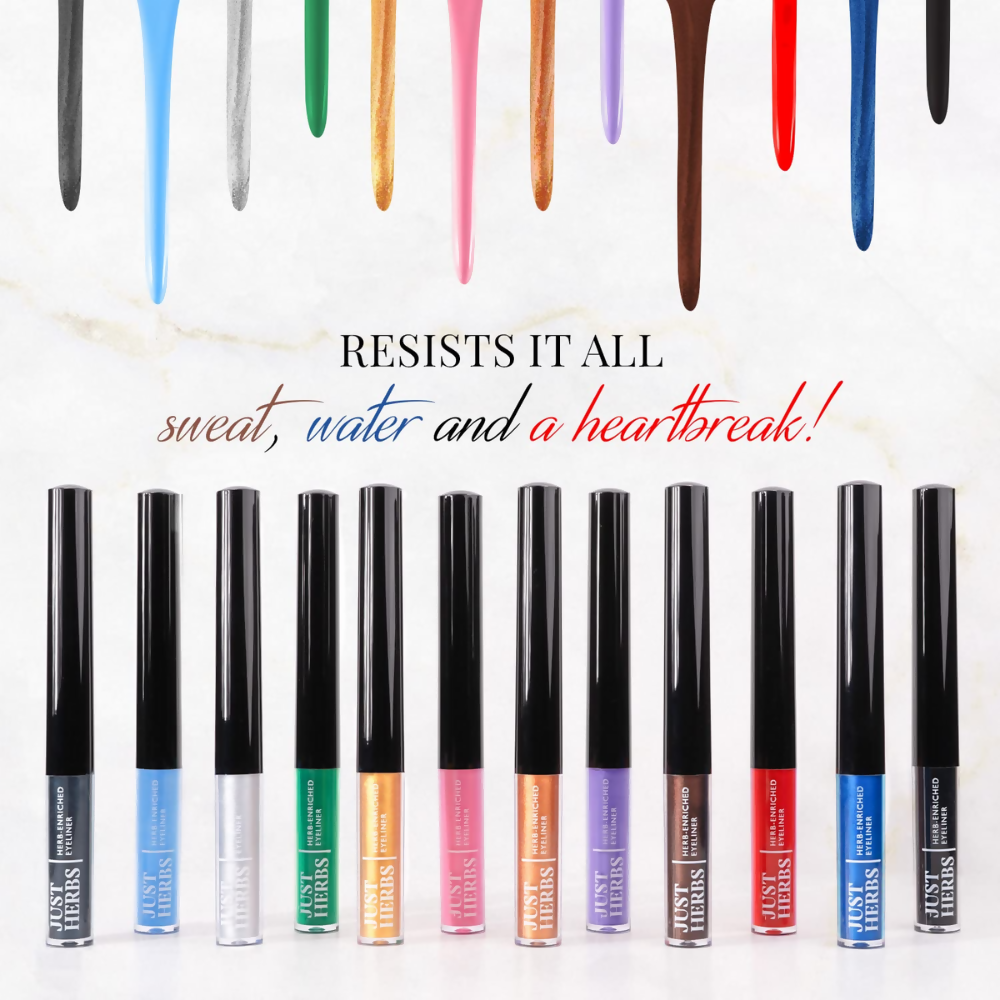 Just Herbs Eyeliner Waterproof and Smudge Proof, Long Lasting Eyeliners - Nutty Brown