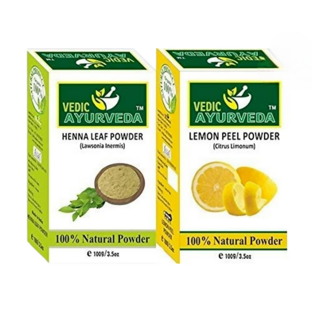 VedicAyurveda Henna Leaf Powder and Lemon Powder