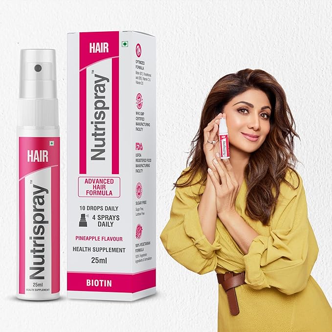 NUTRISPRAY Hair Biotin Mouth Spray for Hair Growth 25 ml