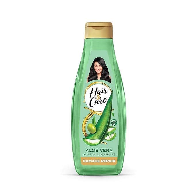 Hair & Care Damage Repair Non-Sticky Hair Oil with Aloe Vera, Olive Oil & Green Tea, 200 ml