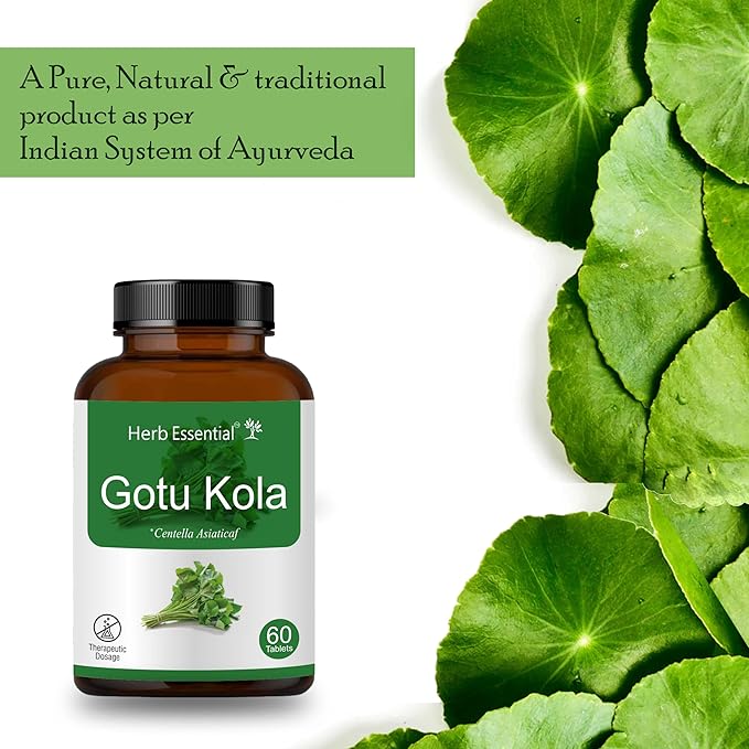 Herb Essential Gotu kola Tablets,500 mg each , 60 Tablets