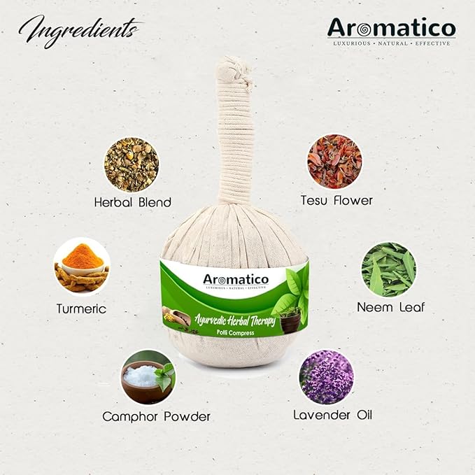 AROMATICO 100% Ayurvedic Herbal Massage Potli (200gm)