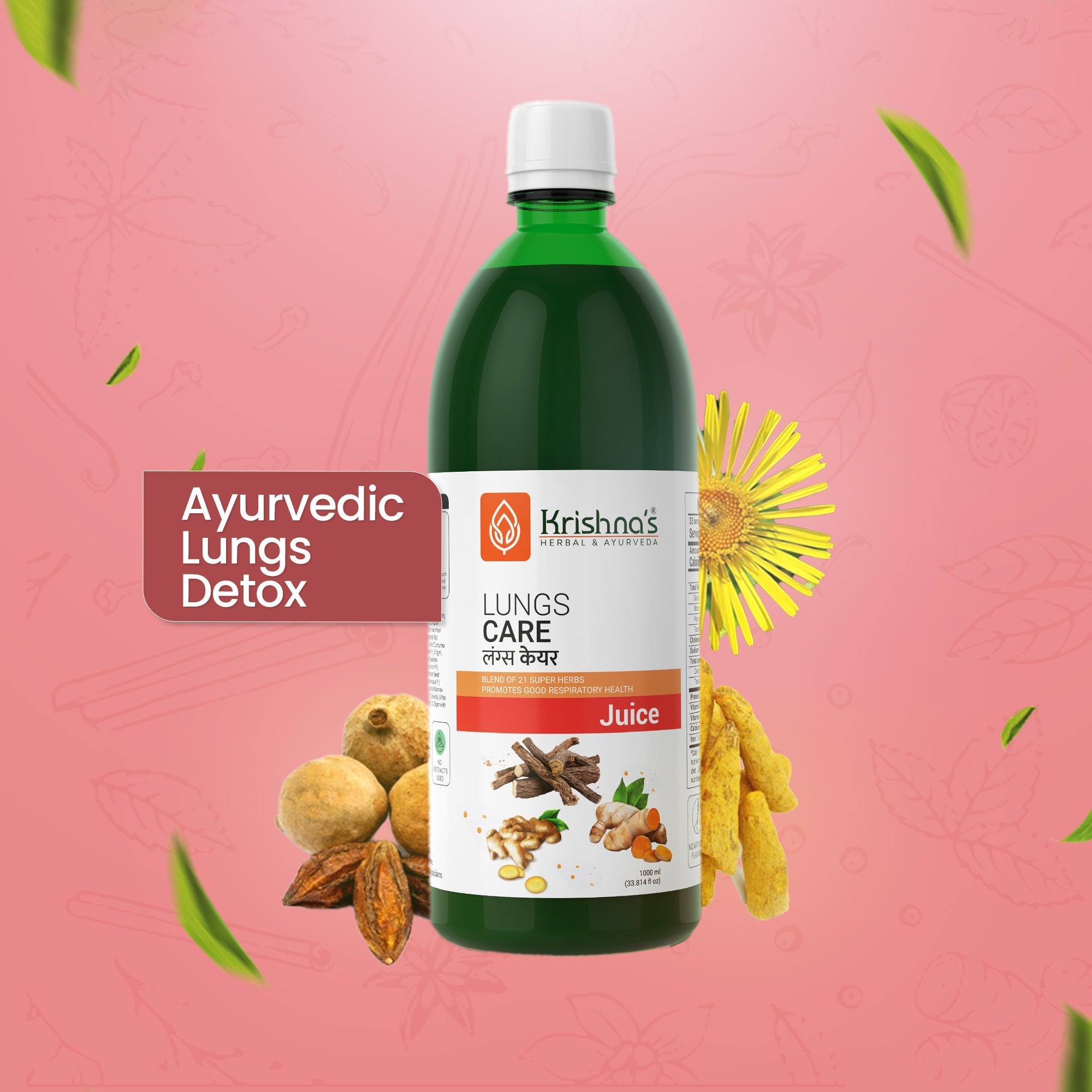 Krishna'S Herbal & Ayurveda Lungs Care Juice