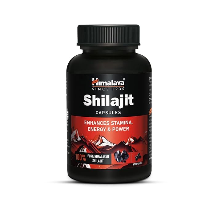 Himalaya Shilajit capsules bottle on a white background