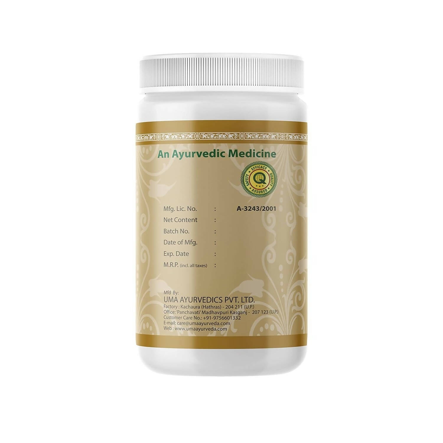 Uma Ayurveda Saptvinshtiko Guggulu Tablets