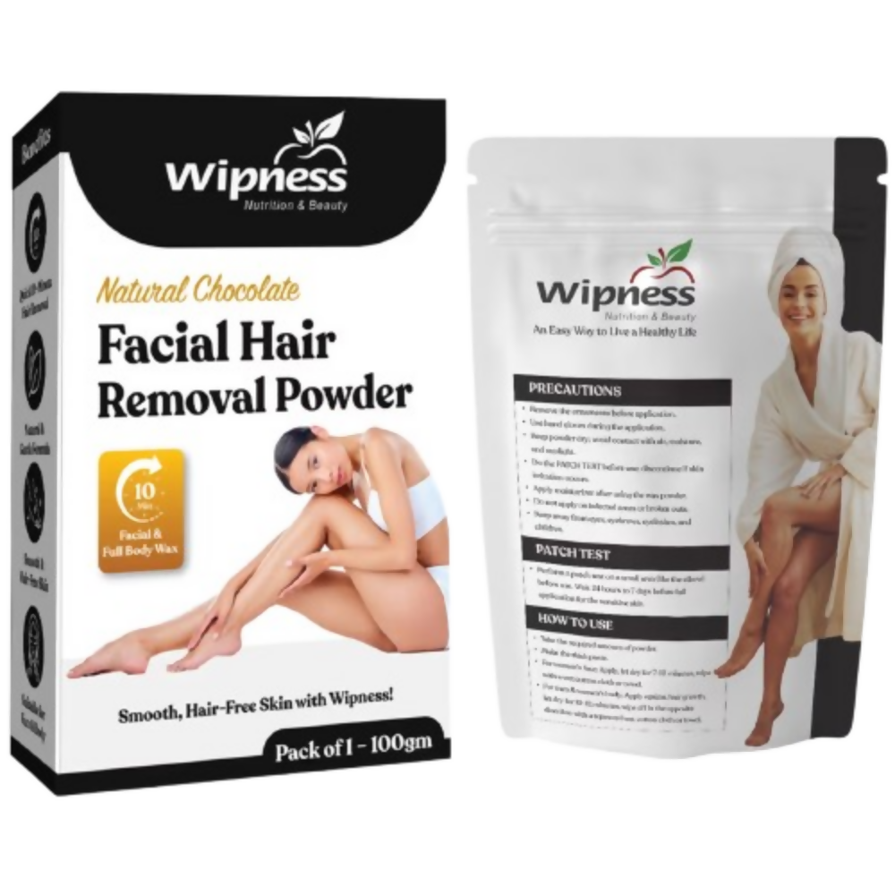 Wipness Natural Chocolate Facial Hair Removal Powder