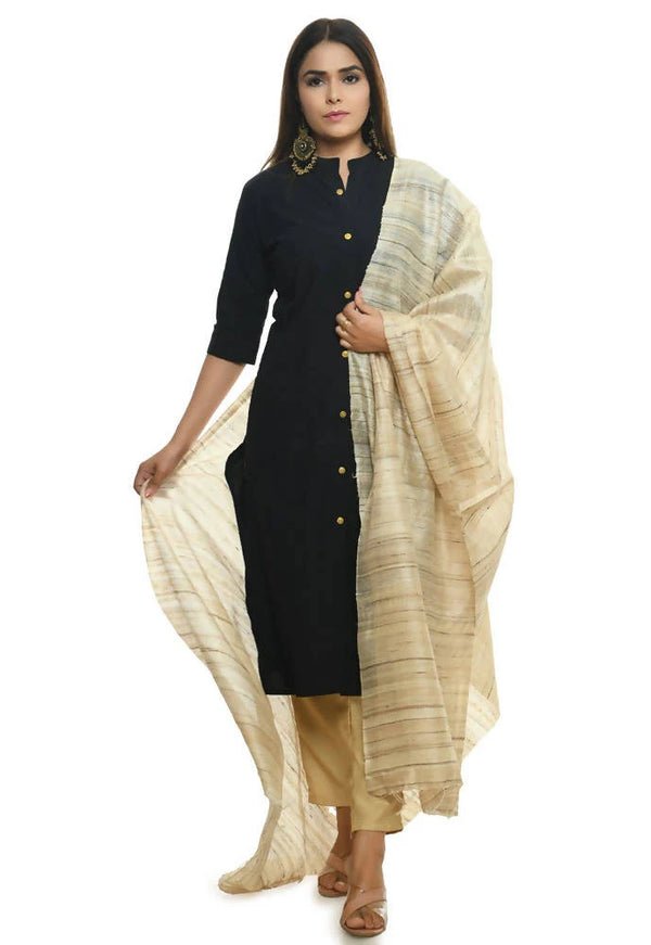 Mominos Fashion Golden Pure Ghichcha Silk Dupatta