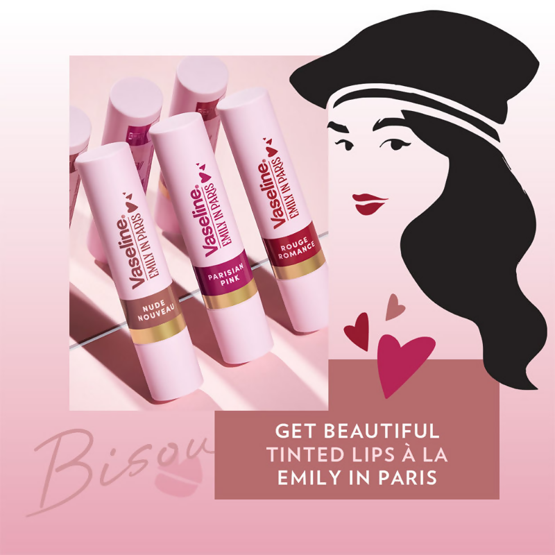 Vaseline Emily In Paris Tinted Lip Balm Stick - Nude Nouveau