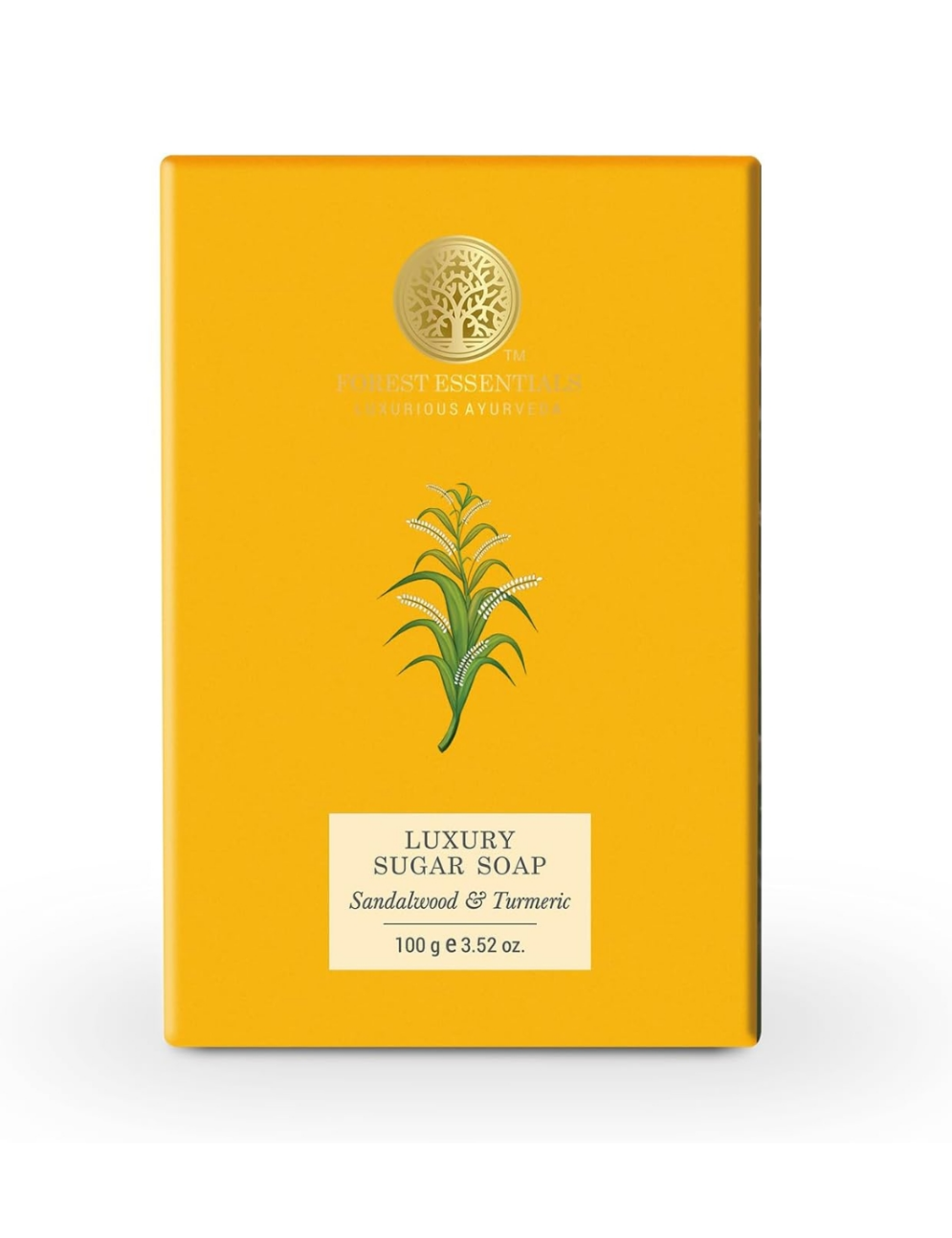 Forest Essentials Luxury Sugar Soap Sandalwood & Turmeric (100 gm)