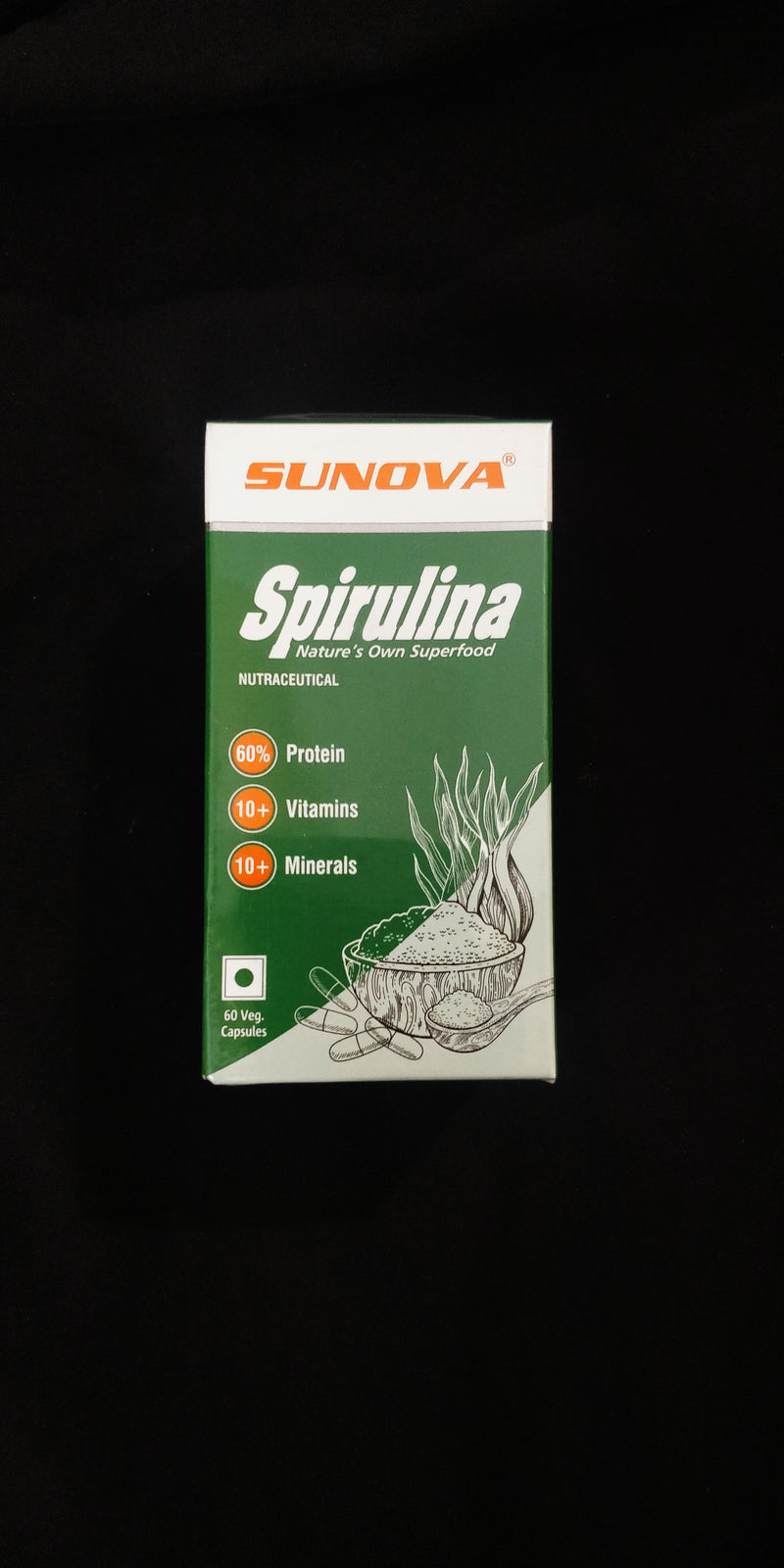 Sunova Organic Spirulina 60 Capsules