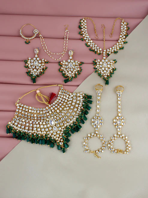 Tehzeeb Creation Kundan Bridal Set for Women & Girls THZ396