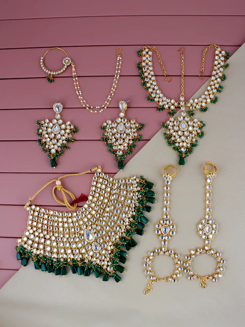 Tehzeeb Creation Kundan Bridal Set for Women & Girls THZ395