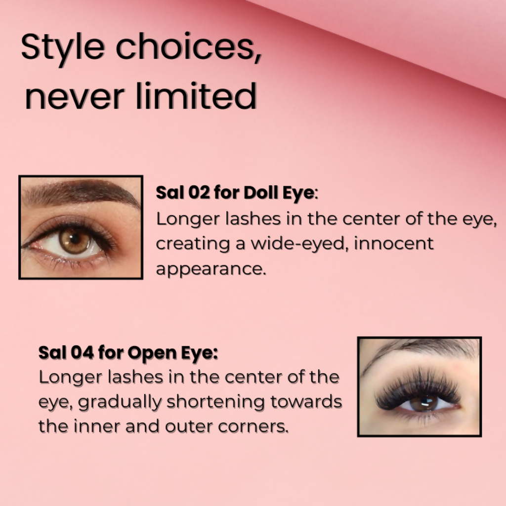 BOBI Self Adhesive Eyelashes SA30 Cat Eye – Winged Corner Volume