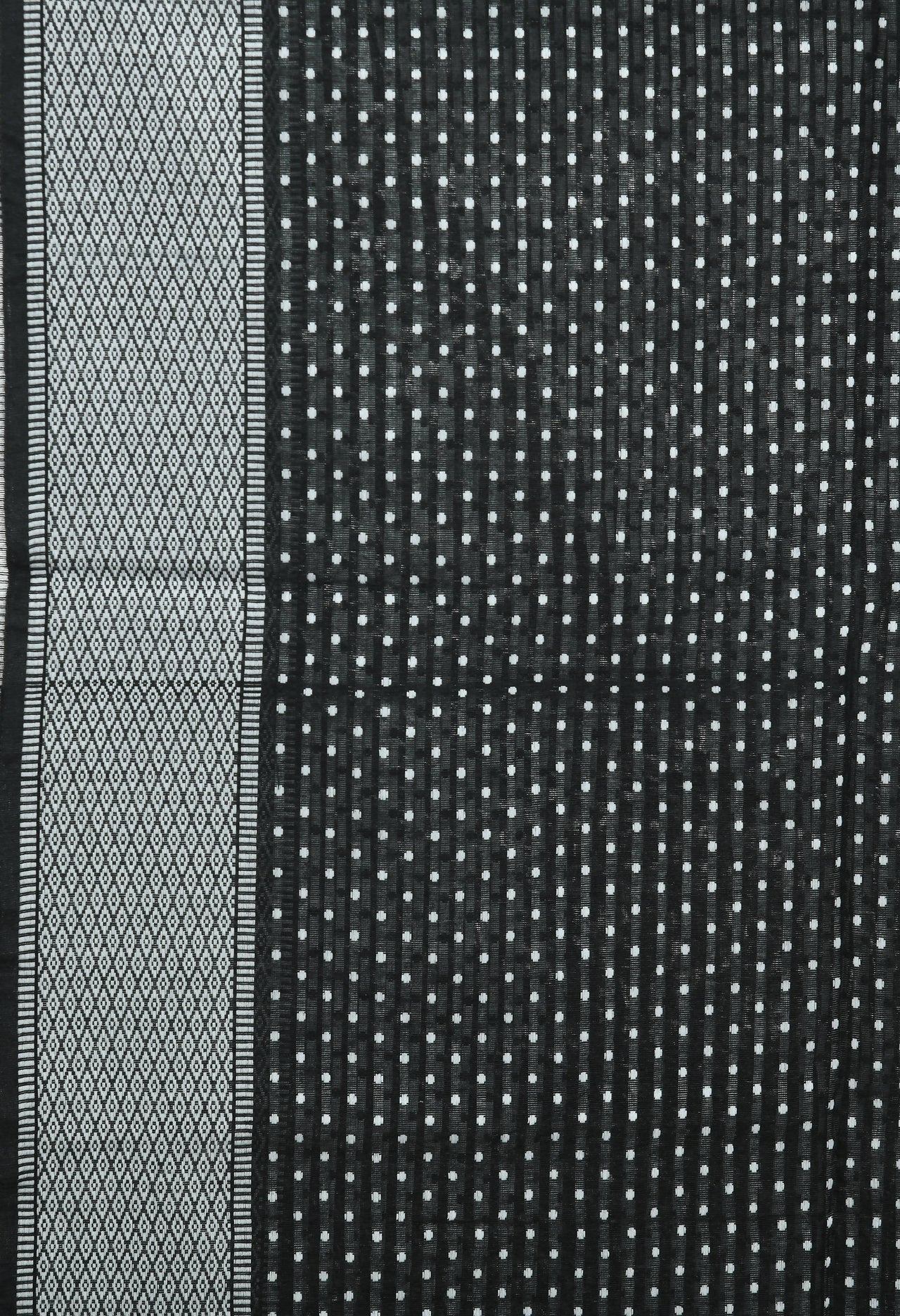 Mominos Fashion Moeza Handloom Cotton Black Dot Dupatta