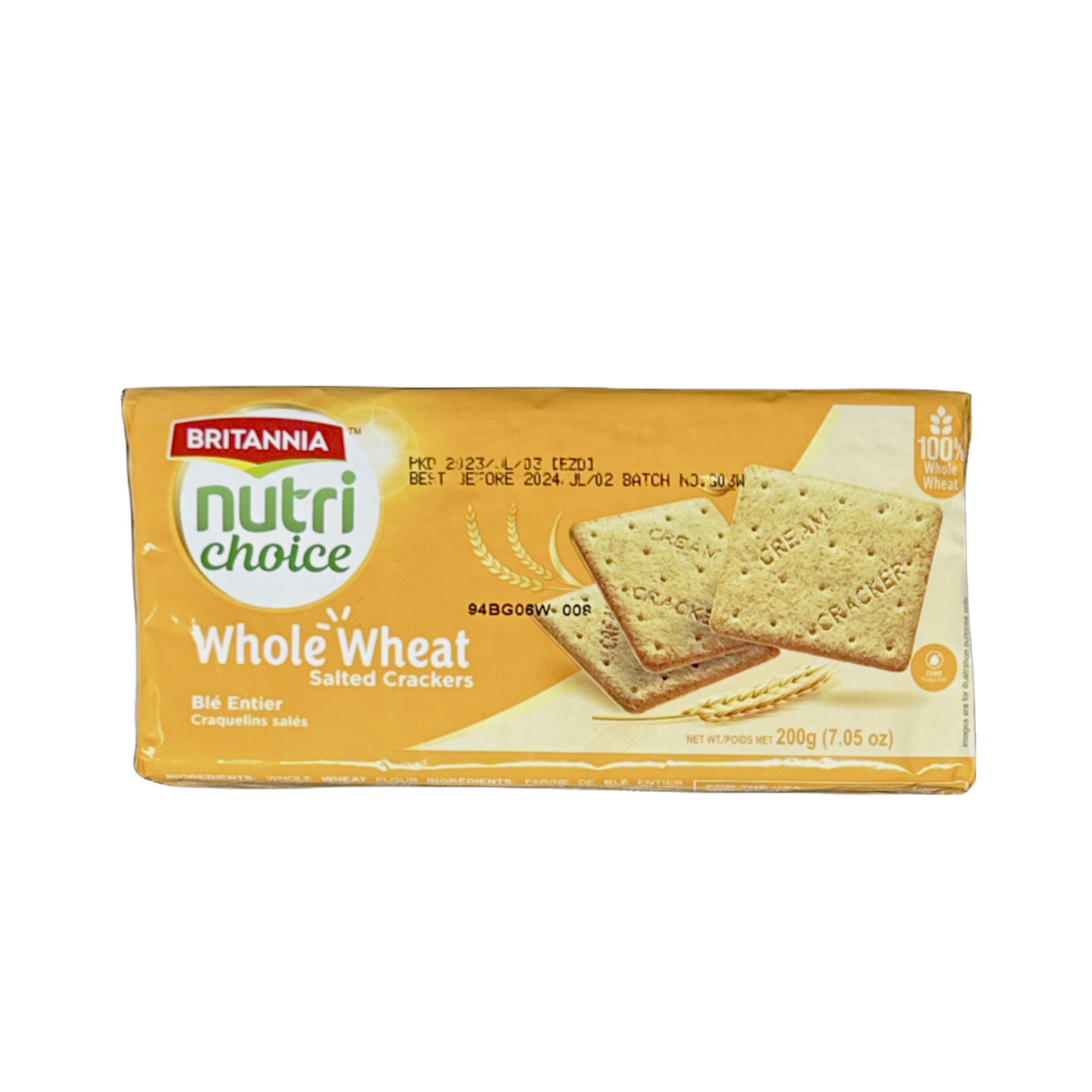 Britannia Nutri Choice Whole Wheat Salted Crackers 200g