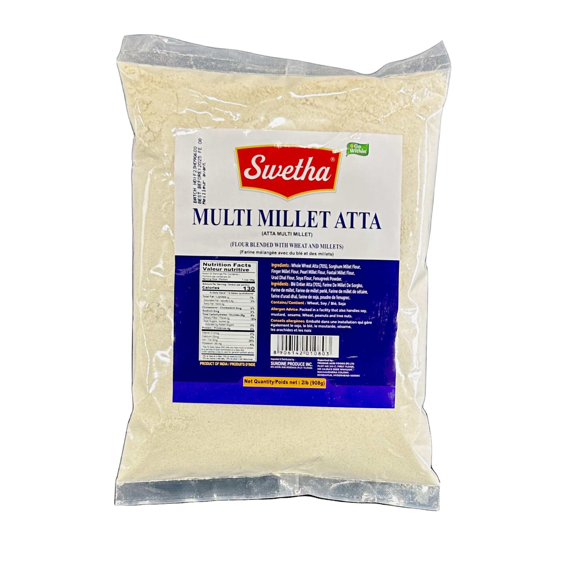 Swetha Multi Millet Atta 2lb