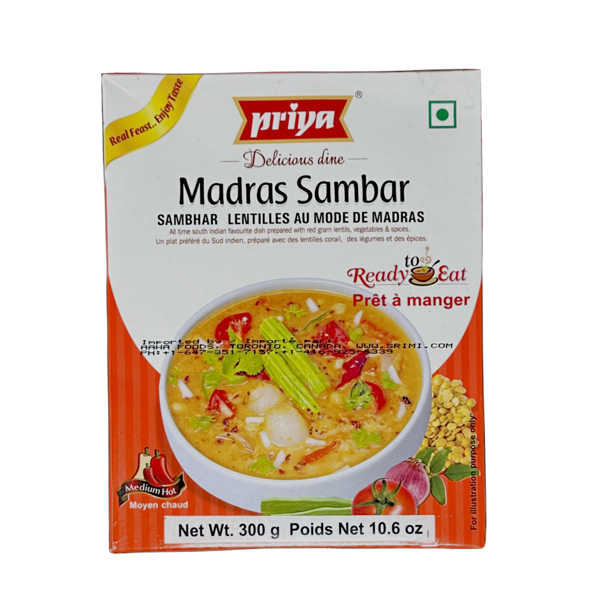 Priya Ready To Eat Madras Sambhar 300g