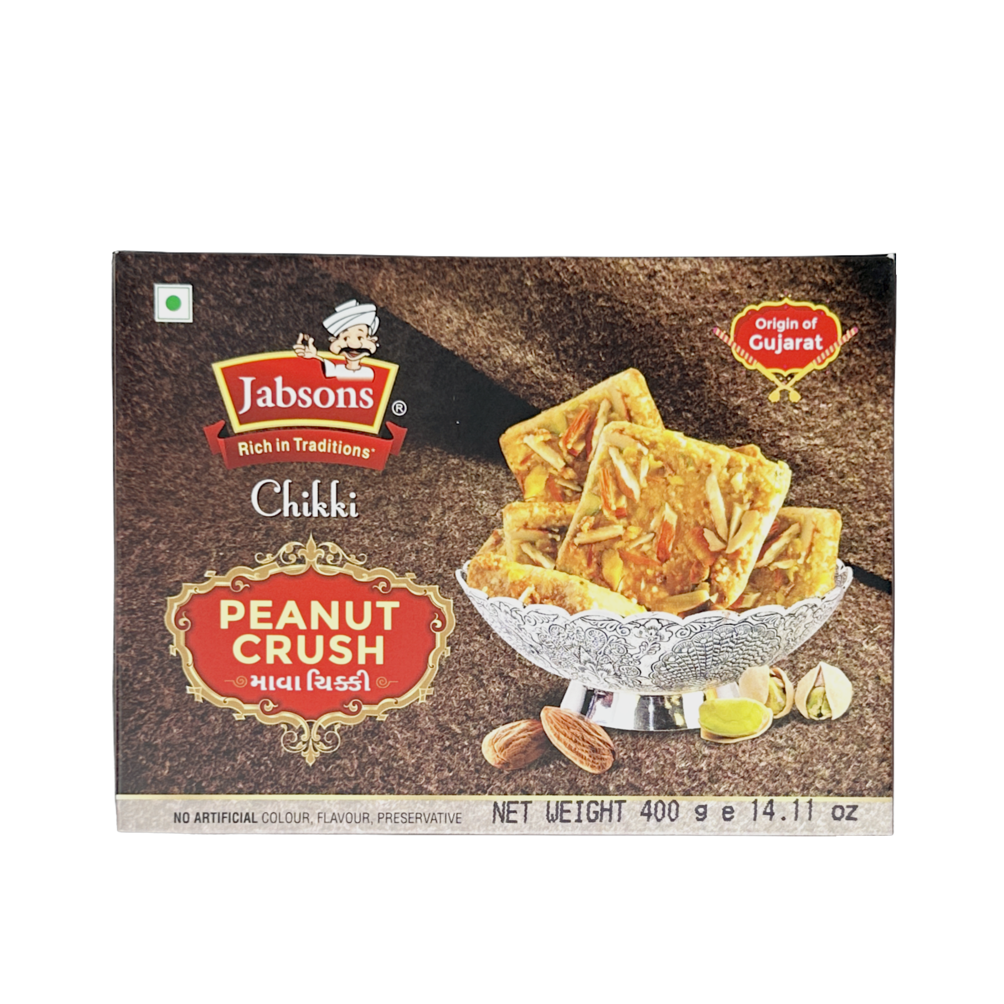 Jabsons Peanut Crush Mawa (Khoa) Chikki 400g