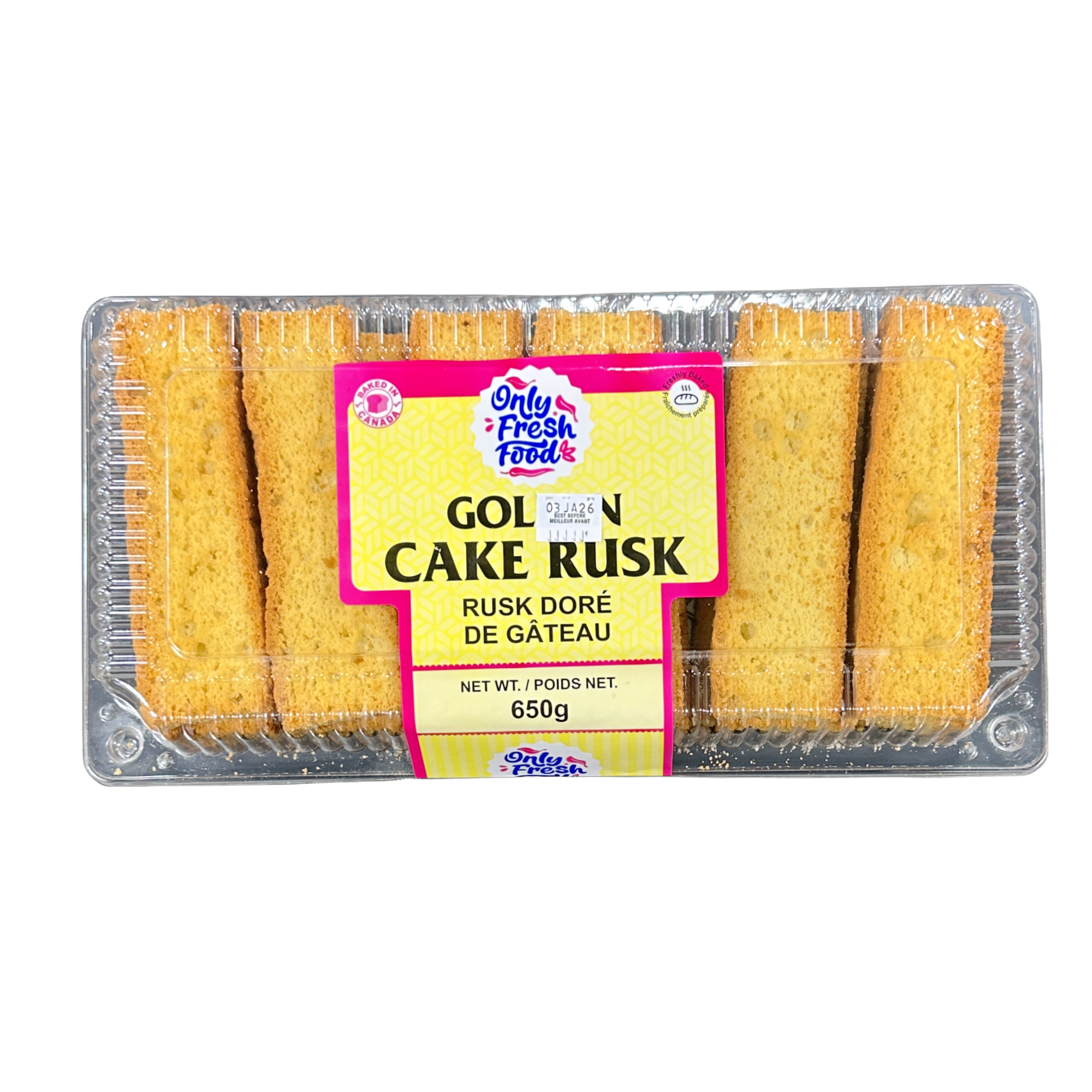 Only Fresh Food Golden Cake Rusk 650g