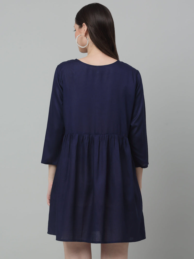 Women's Embroidered A-line Dress