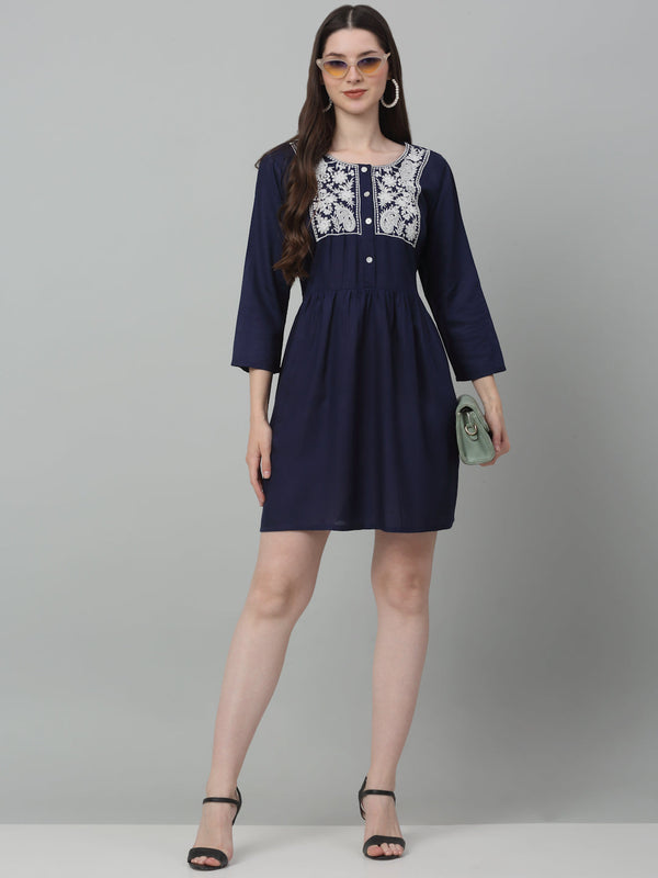 Women's Embroidered A-line Dress