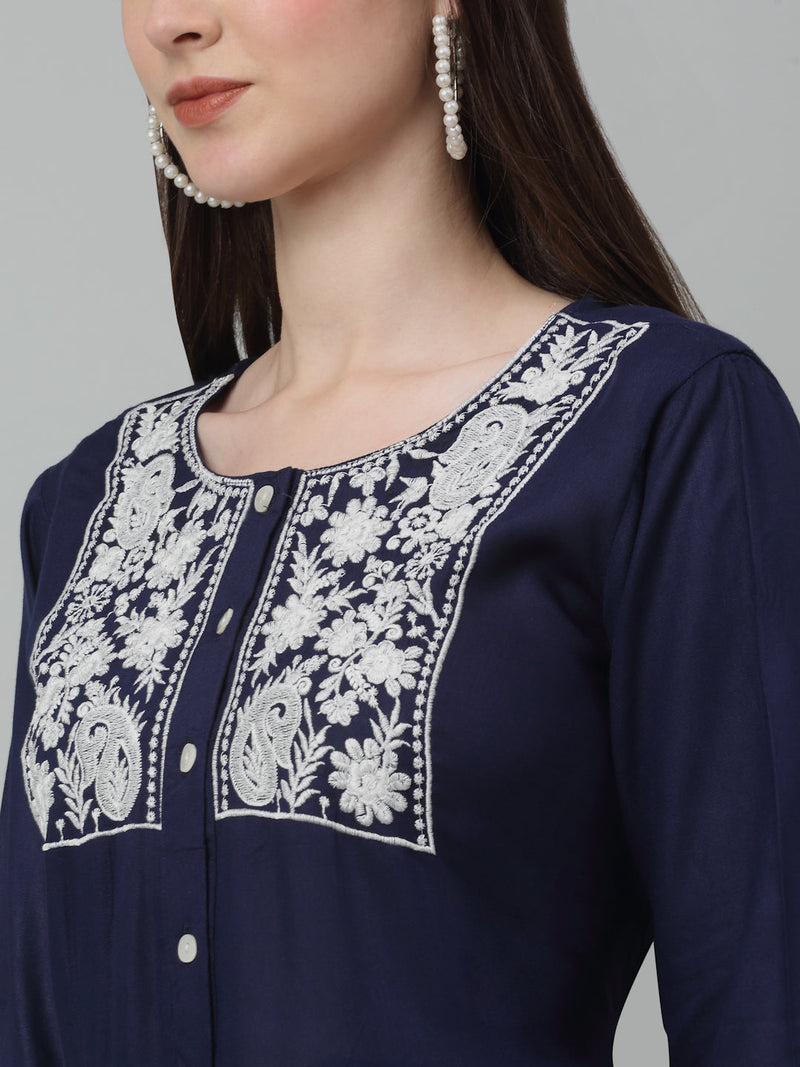 Women's Embroidered A-line Dress