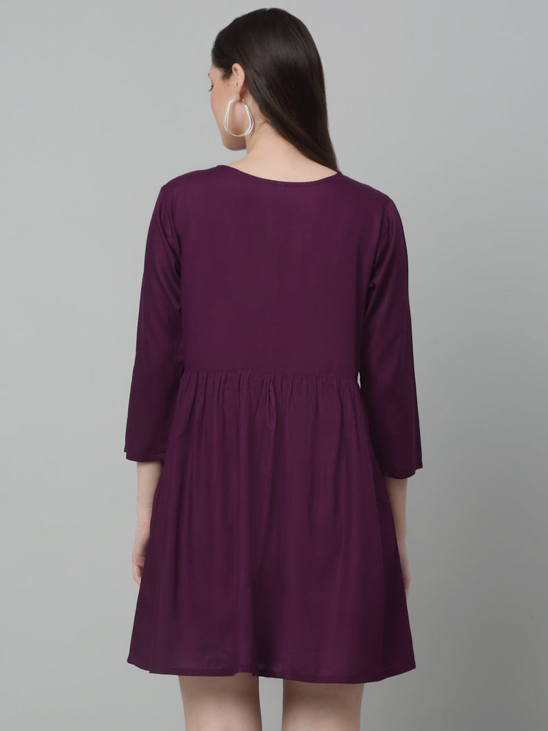 Women's Embroidered A-line Dress