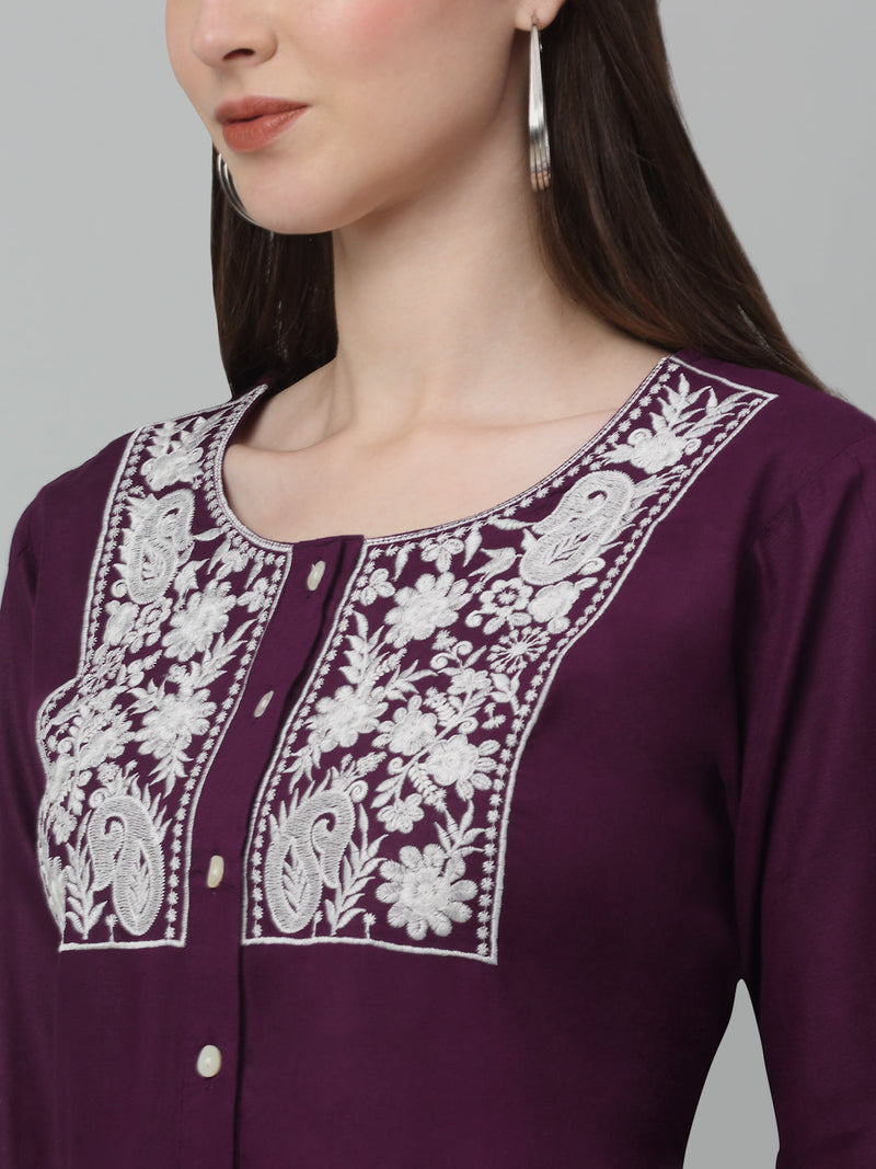 Women's Embroidered A-line Dress