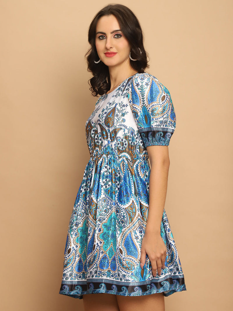 Printed Flared Dress For Women