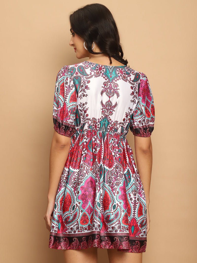 Printed Flared Dress For Women