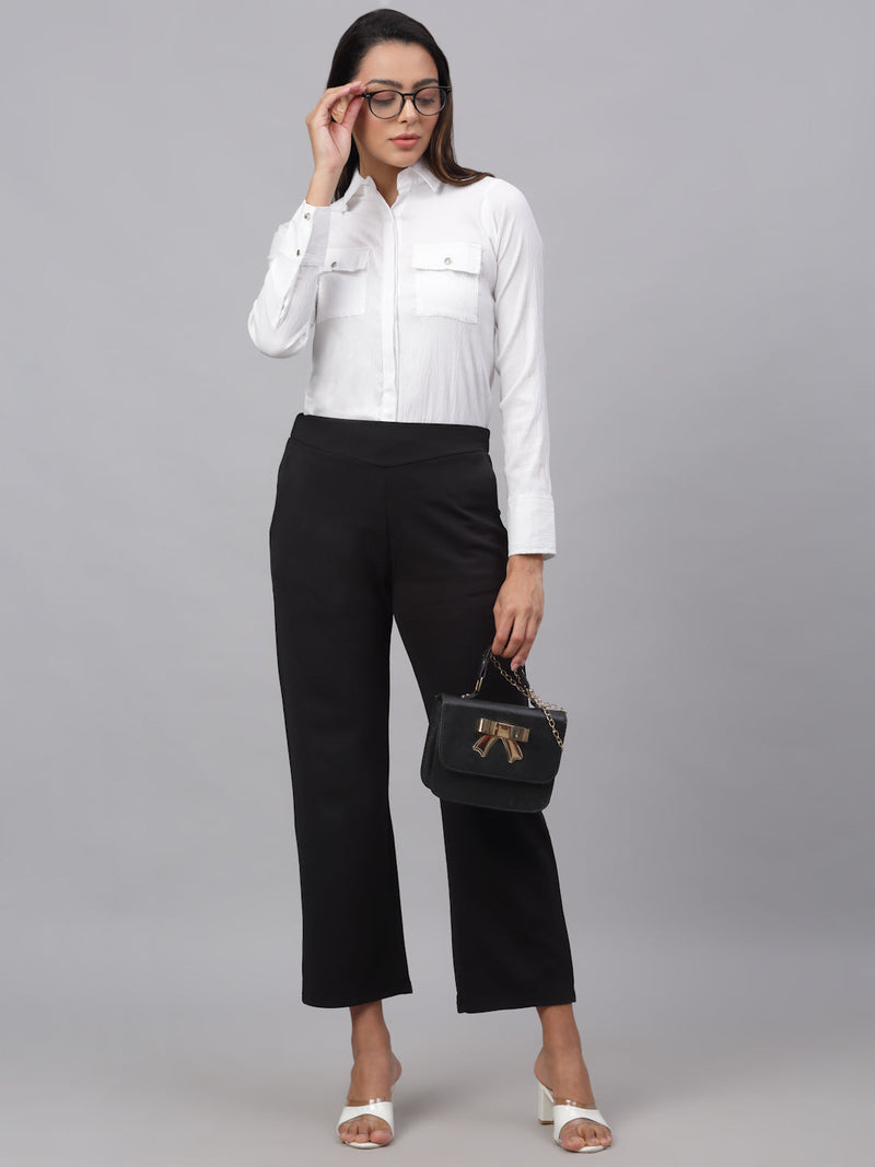 Women White Solid Shirt