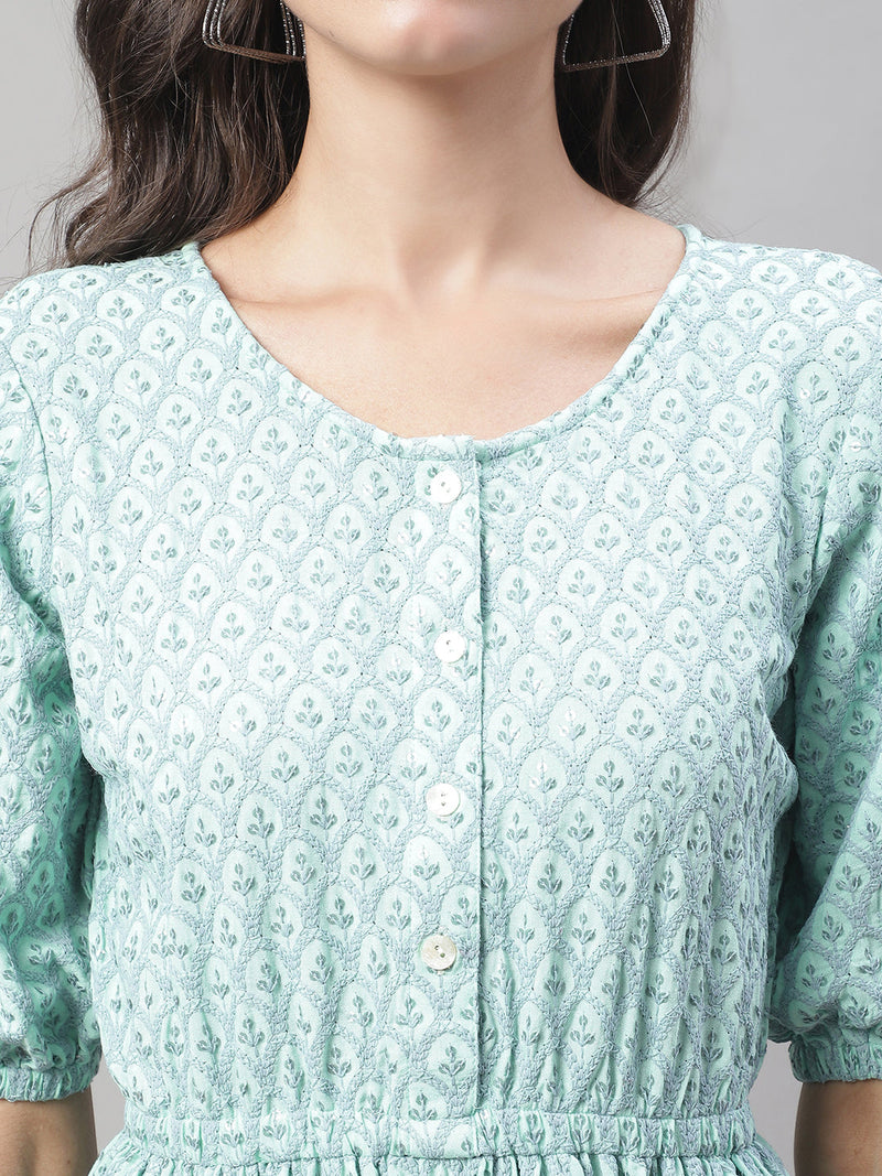 Women's Chikankari Work Empire Top