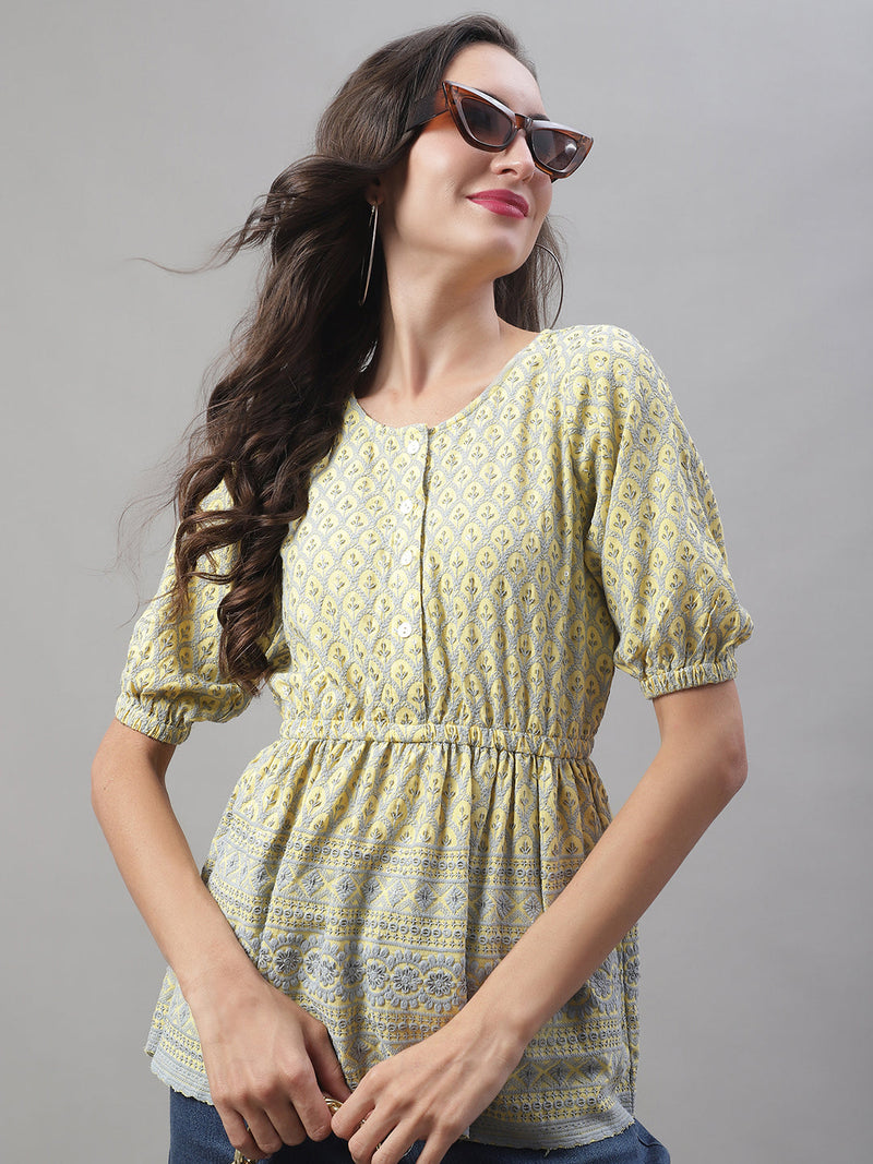 Women's Chikankari Work Empire Top