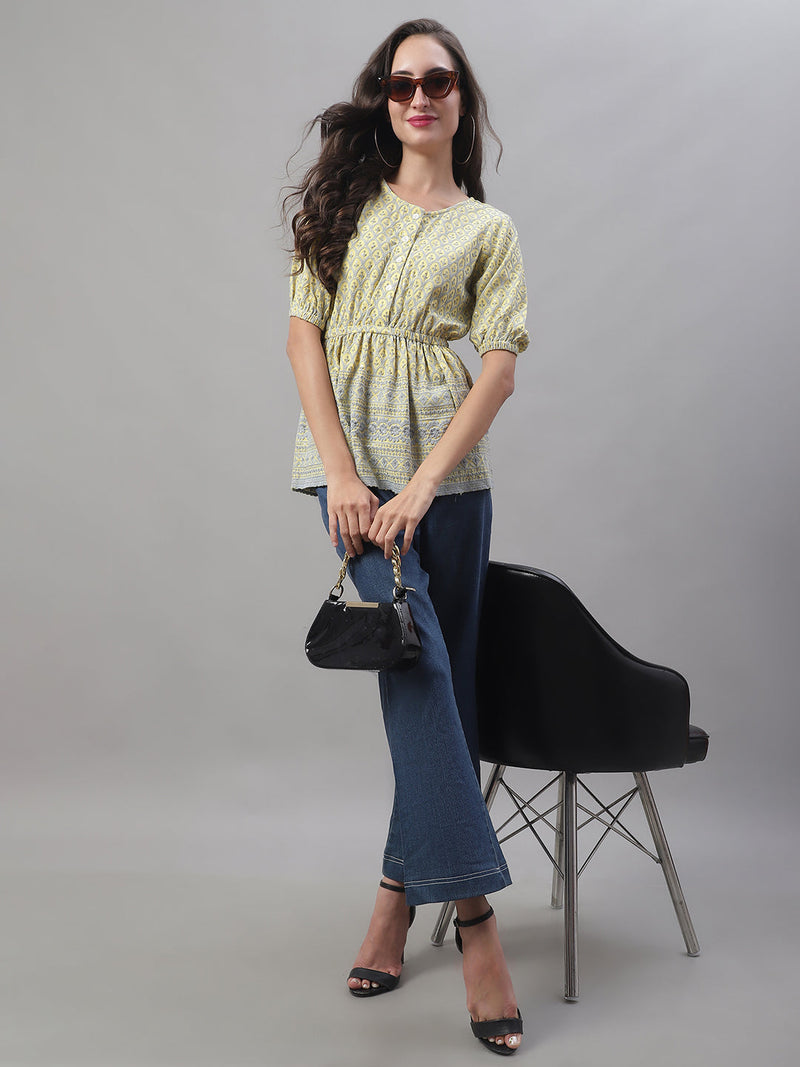 Women's Chikankari Work Empire Top