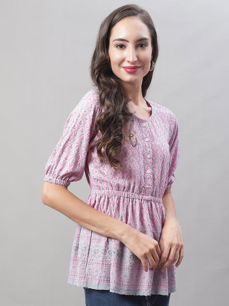 Women's Chikankari Work Empire Top