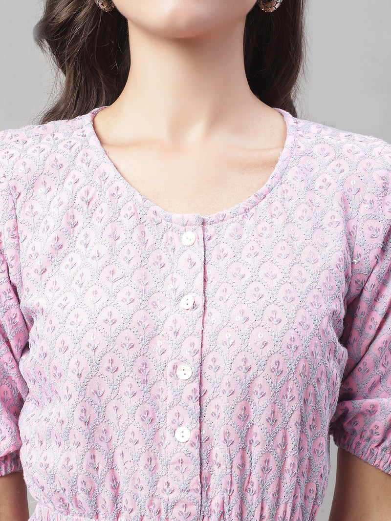 Women's Chikankari Work Empire Top