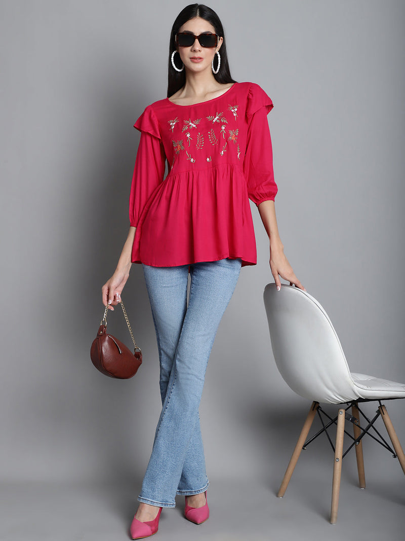 Embroidered Stylish Top