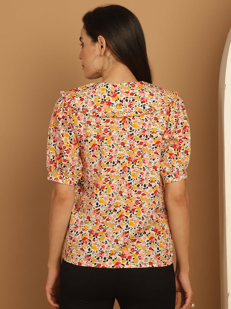 Floral Printed Women's Top