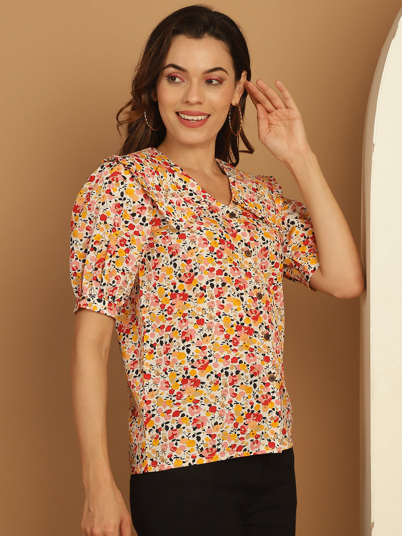 Floral Printed Women's Top