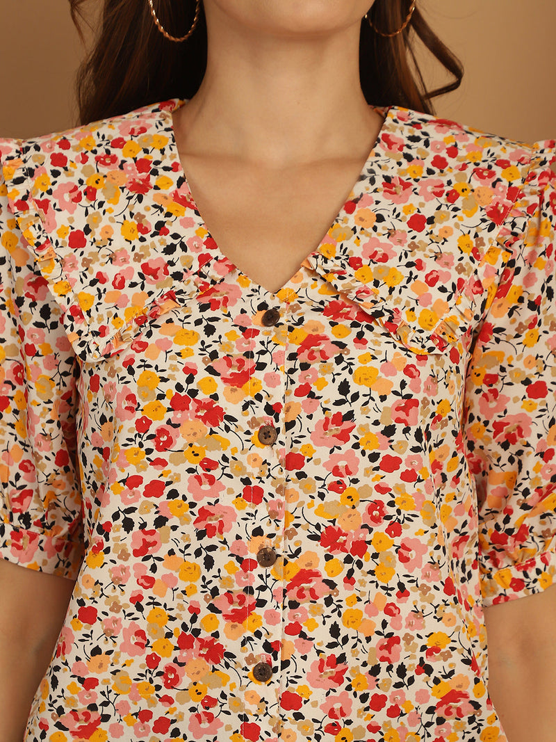 Floral Printed Women's Top