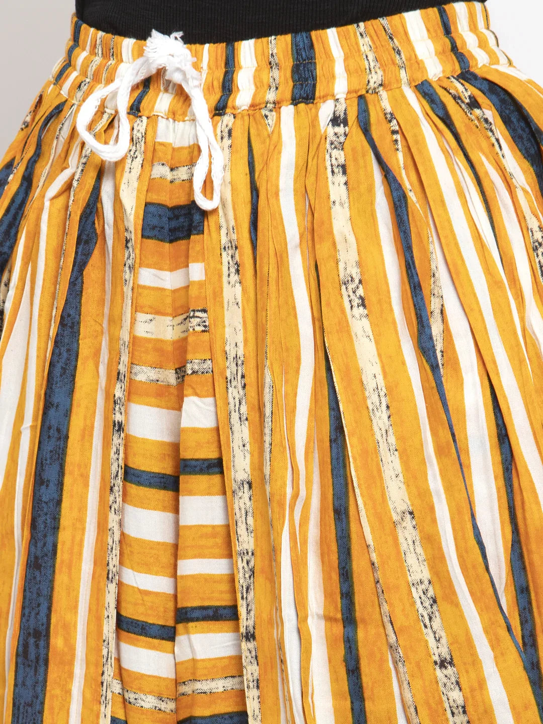 Jompers Women Yellow and Blue Stripped Dhoti (JOD 2131 Yellow)