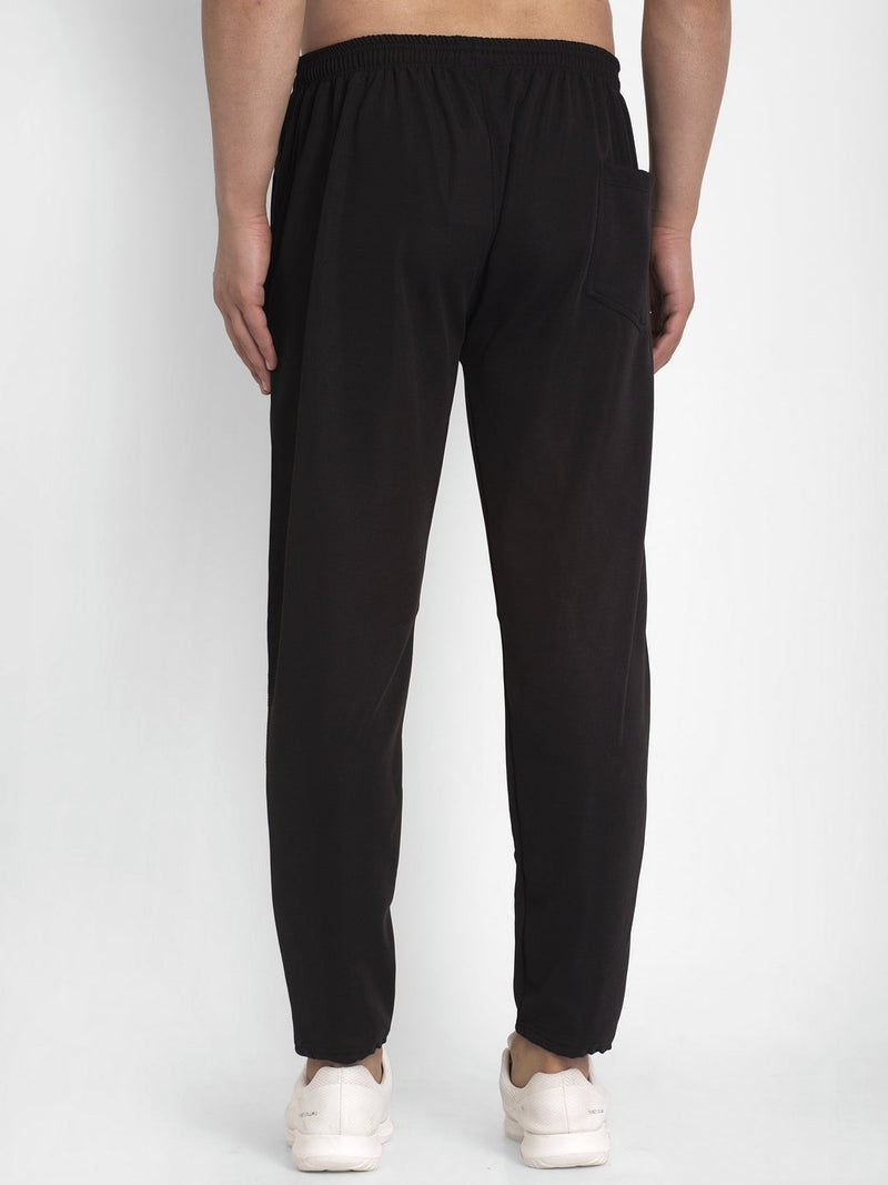 Indian Needle Men's Black Solid Track Pants