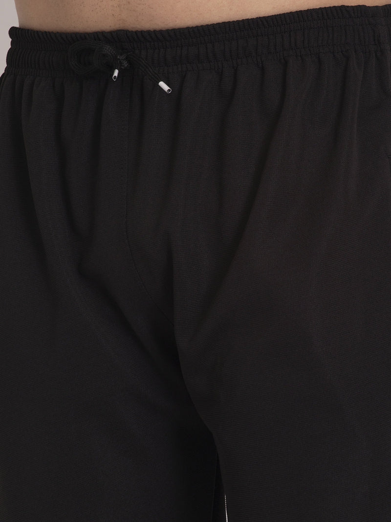 Indian Needle Men's Black Solid Track Pants