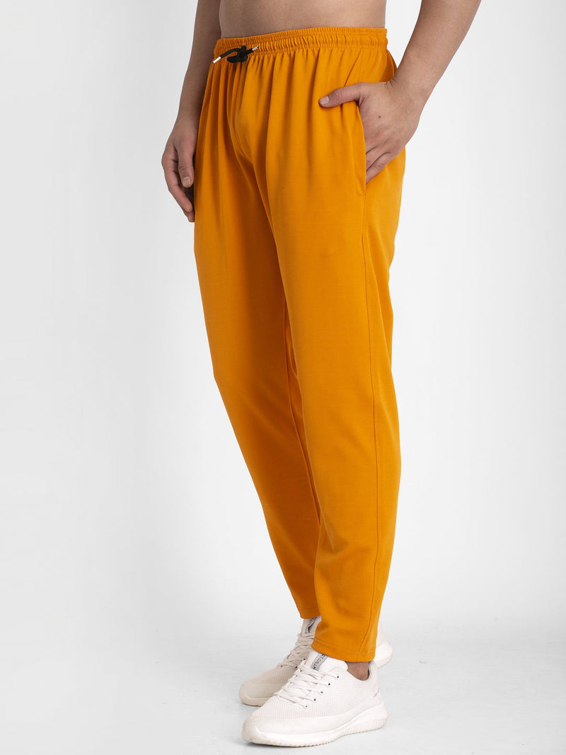 Indian Needle Men's Mustard Solid Track Pants