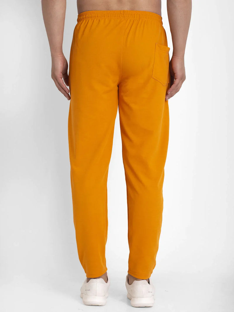 Jainish Men's Mustard Solid Track Pants ( JOG 014Mustard )